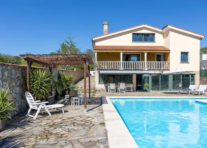 Le Llar Casa Con 2 Piscinas 1 Climatizada Interior Muy Cerca De Santiago De Compostela בית נופש